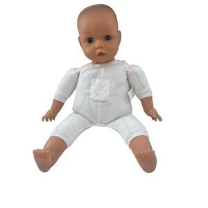 Lissi Baby Doll 18" Cloth Body Laugh Sounds Blue Sleep Eyes Dark Hair Open Mouth